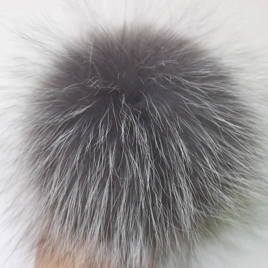 5pcs/ Lot DIY 14-15cm Large Red Black White Raccoon Fur GlowCart