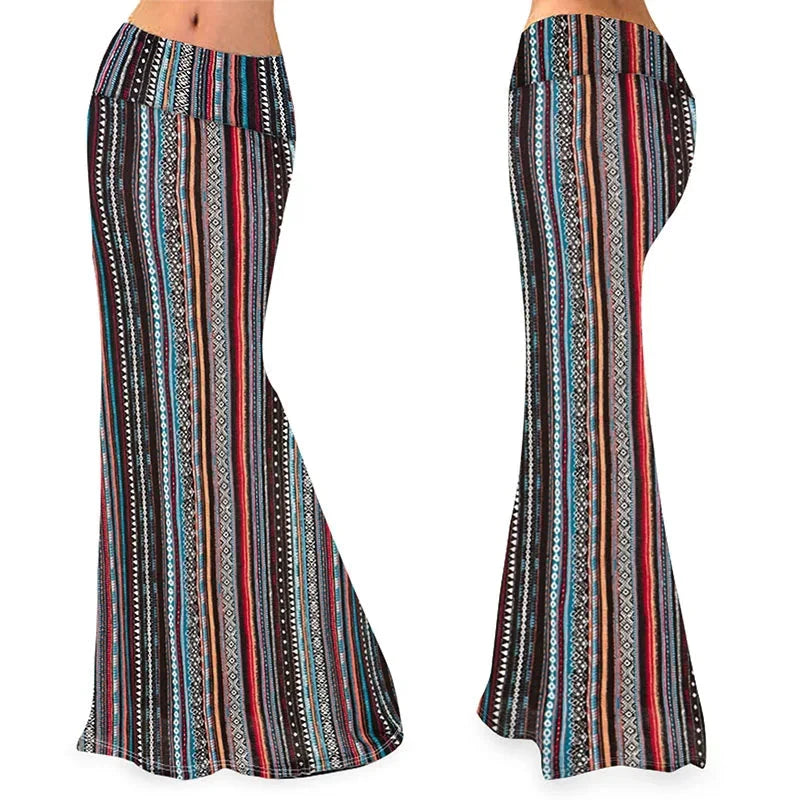 Fashion Pinted Long Skirts Womens Maxi Skirt Summer Sexy Fashion Female Floral High Waist Pencil Skirts Women Mujer Faldas GlowCart