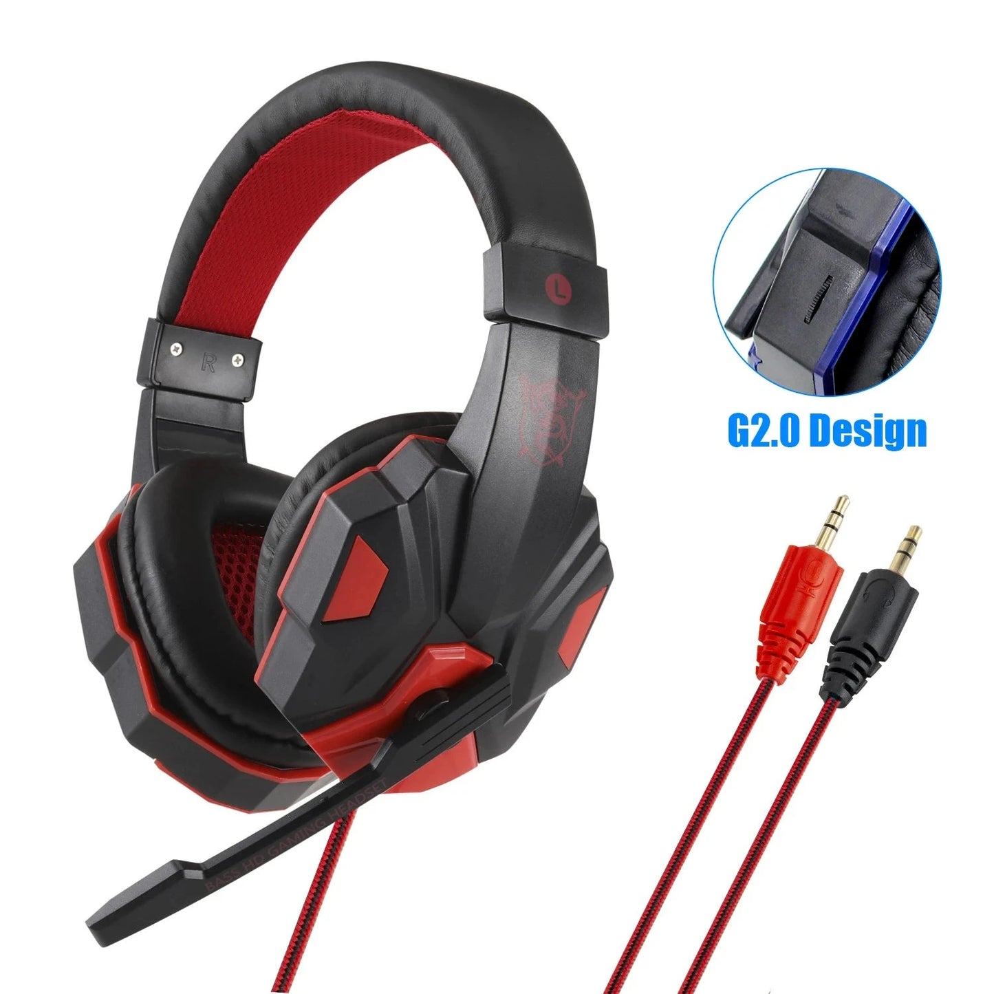 Professional Led Light Wired Gaming Headphones With GlowCart