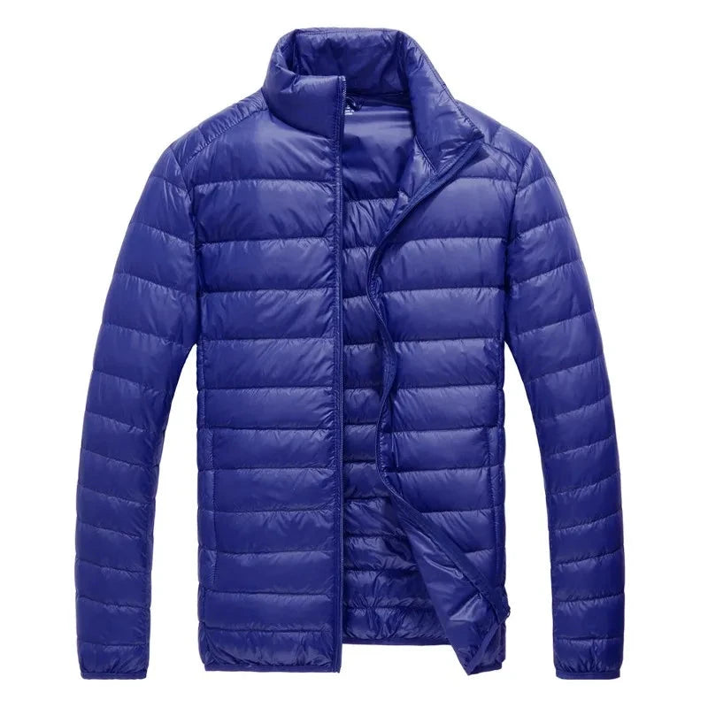 Lightweight Warm Coat Men's Winter Parkas Jacket Royal Blue GlowCart