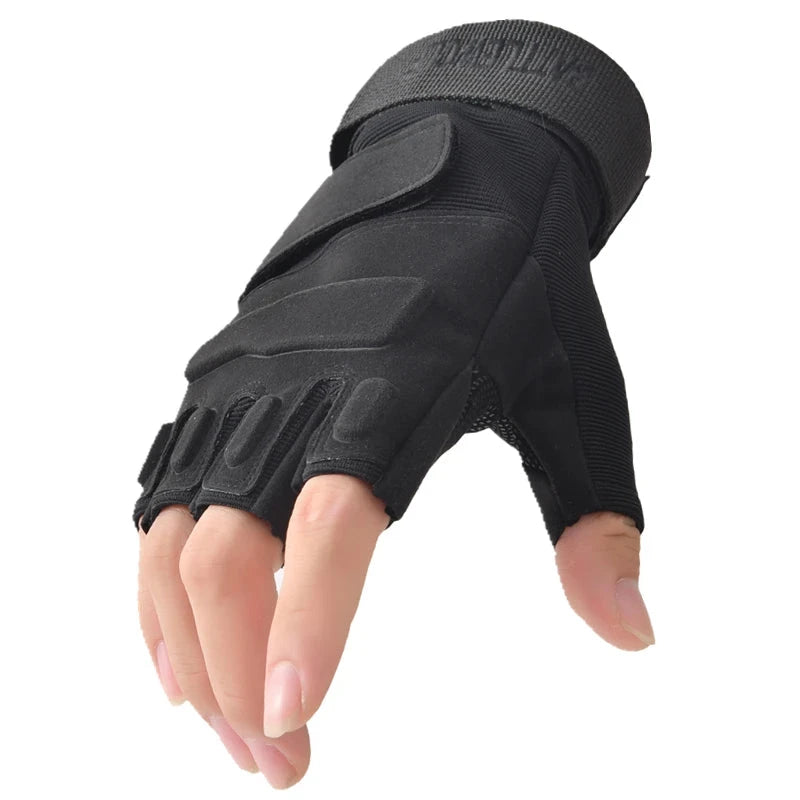 New Fingerless Tactical Gloves Men Women Kids Cycling Half GlowCart