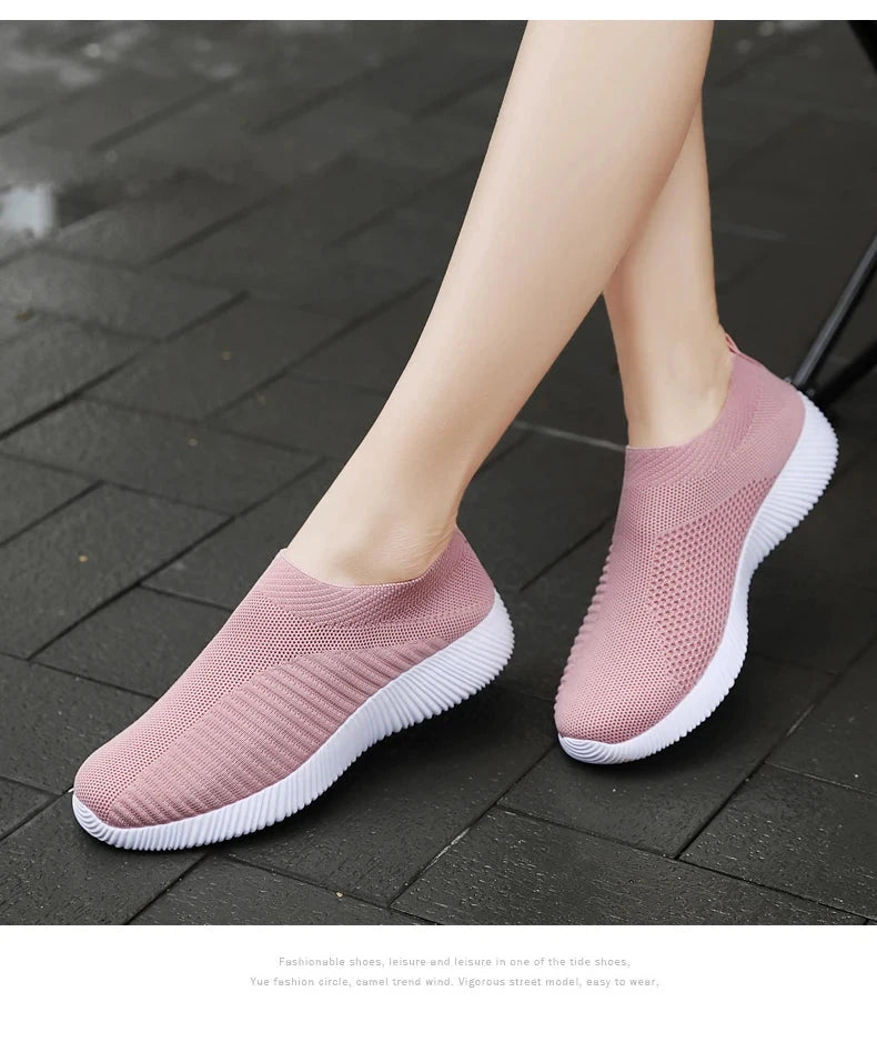 Women Vulcanized Shoes High Quality Women Sneakers Slip On GlowCart