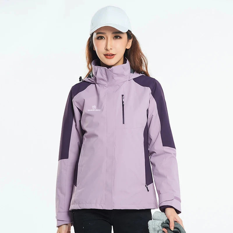 Queshark 3 in 1 Set Women Removable Fleece Jacket Waterproof GlowCart