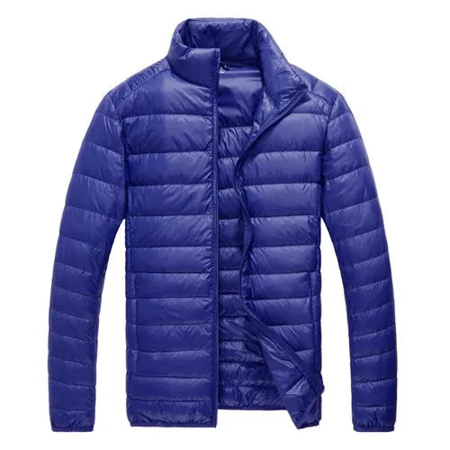 Lightweight Warm Coat Men's Winter Parkas Jacket Royal Blue GlowCart