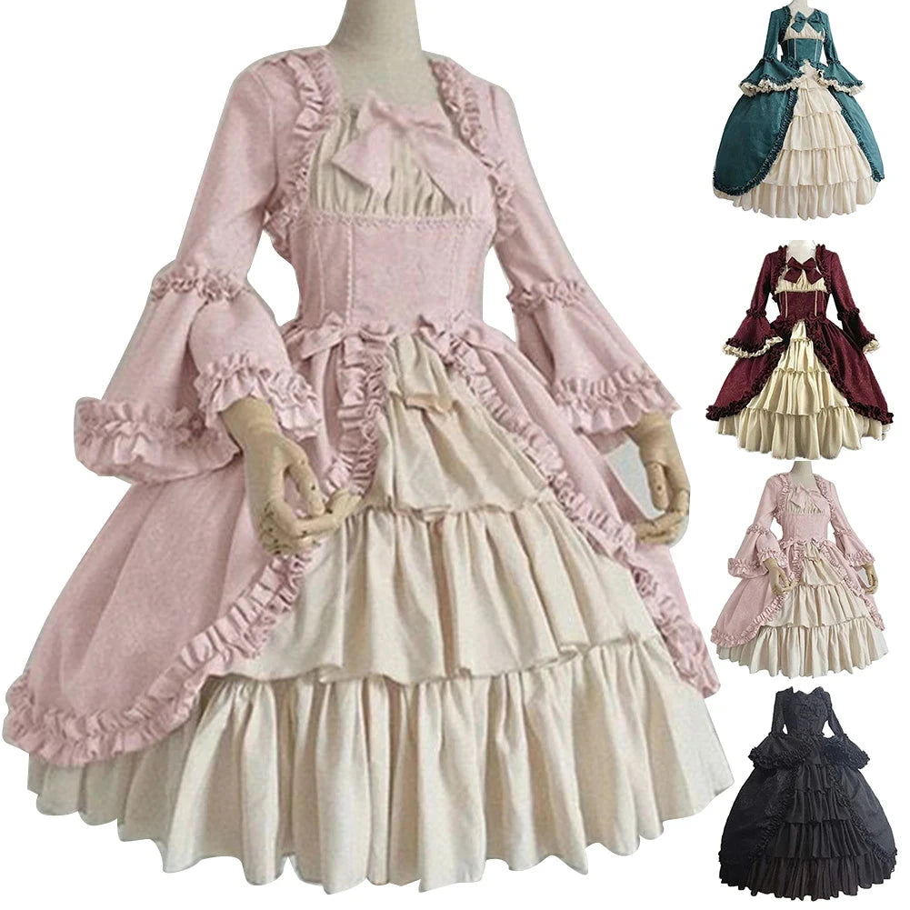 Medieval Dresses Gothiced Court Dress Royal Lady Ball Lolita GlowCart