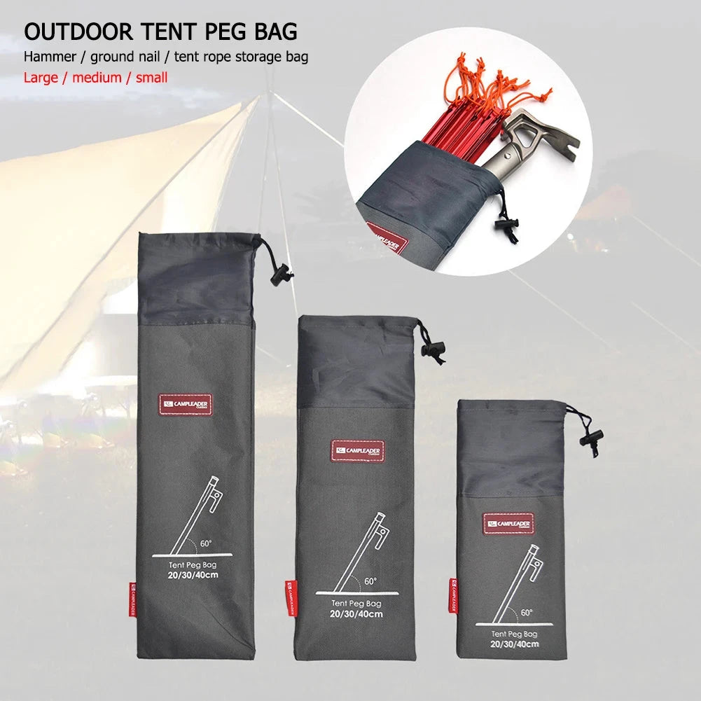 Outdoor Camping Equipment Stake Storage Bags Tent GlowCart