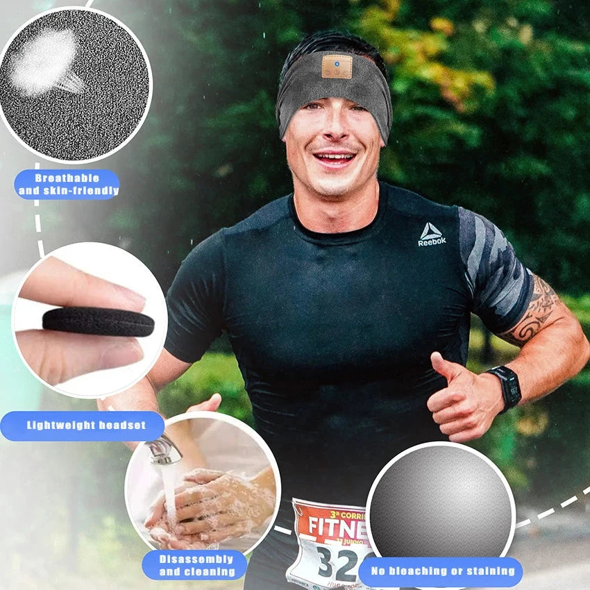 Wireless Bluetooth Sports Headband Handsfree Call Stereo GlowCart