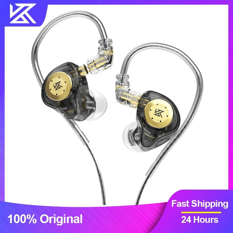 KZ EDX Pro Earphones Dynamic In Ear Monitor HiFi Wired GlowCart