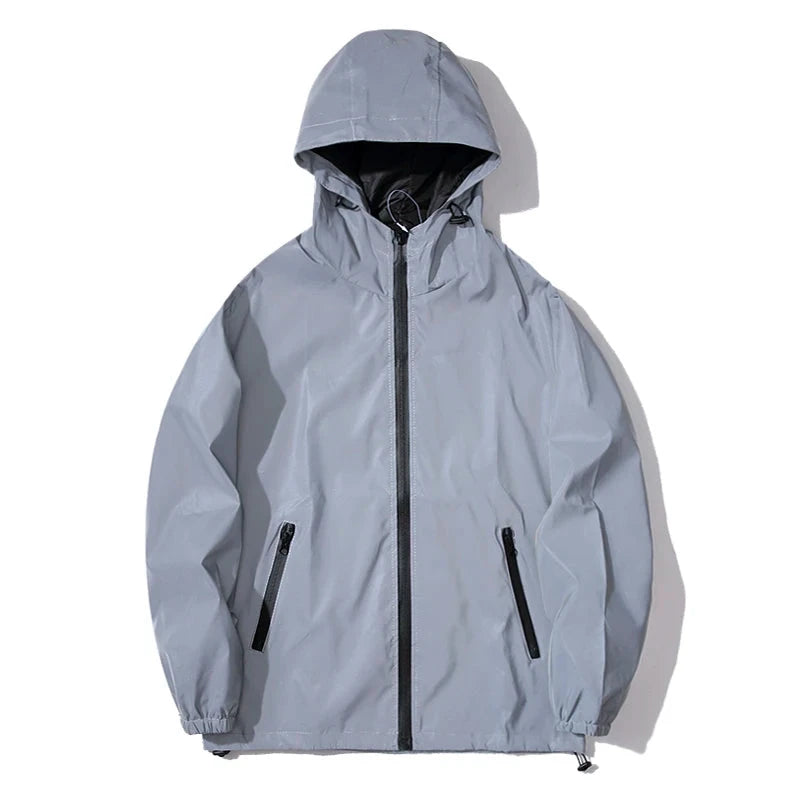 NEW SIZE Night Reflective Jackets Double Fabric Windbreaker GlowCart