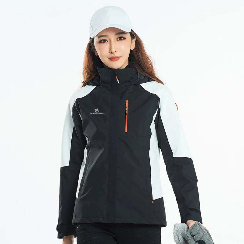 Queshark 3 in 1 Set Women Removable Fleece Jacket Waterproof GlowCart