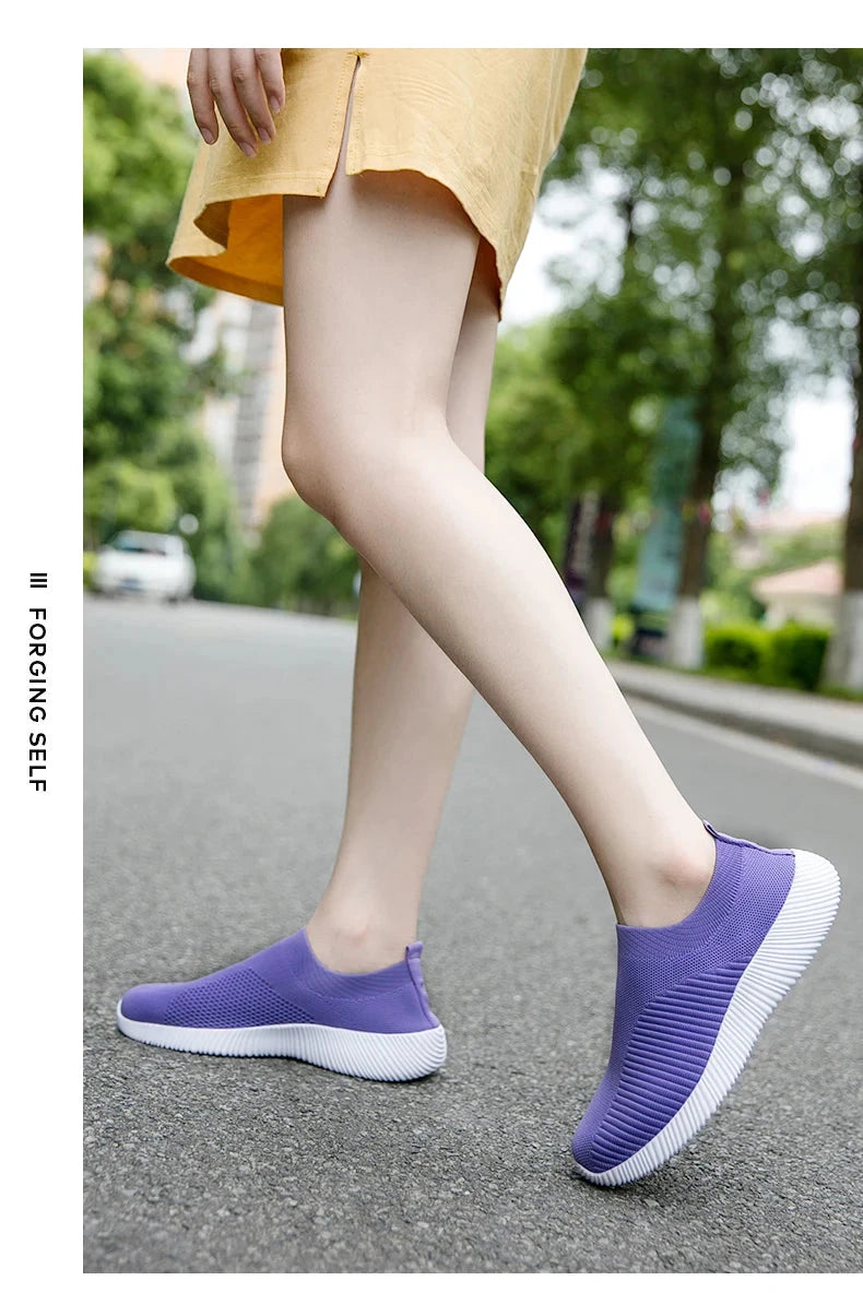 Women Vulcanized Shoes High Quality Women Sneakers Slip On GlowCart