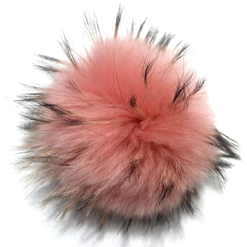 5pcs/Lot Natural Real Fur Pompoms For Knit Hats Caps GlowCart