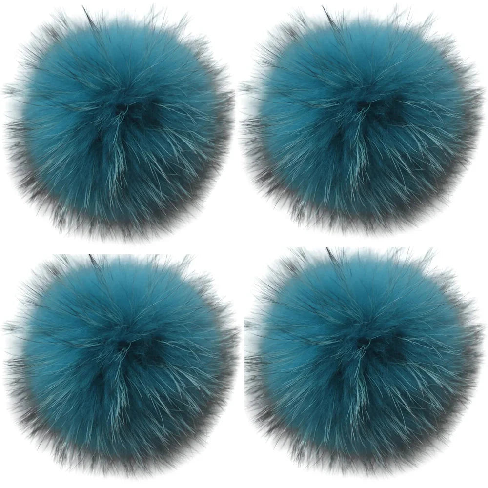 5pcs/ Lot DIY Big 15cm Pompon Raccoon Fox Fur Pom Poms Fur GlowCart