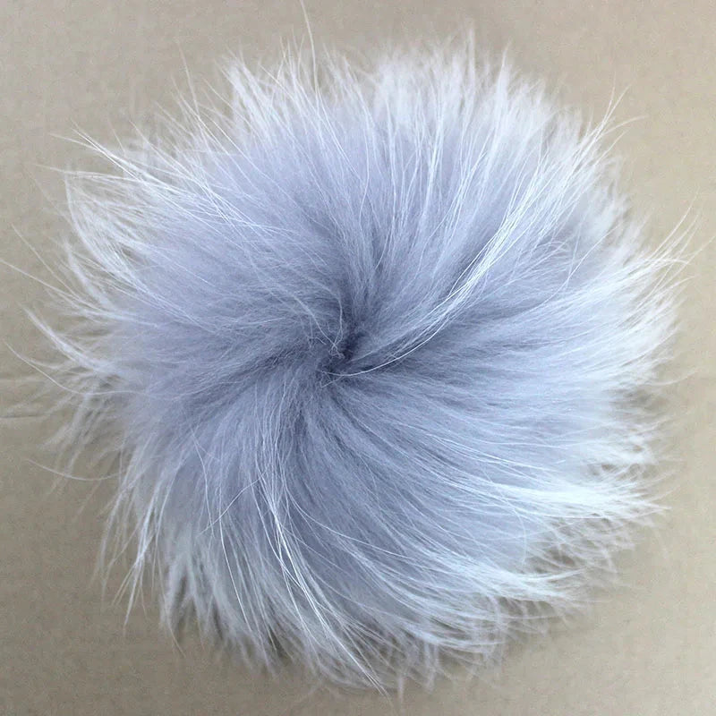 5pcs/ Lot DIY 14-15cm Large Red Black White Raccoon Fur GlowCart