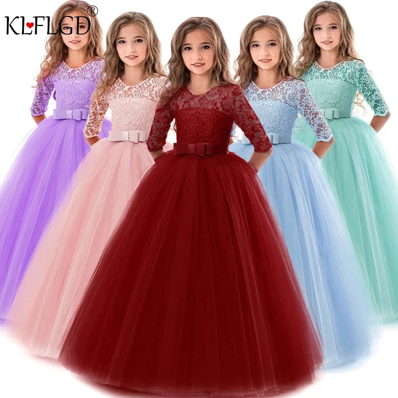 Children Princess Girls Party Wear Kids Christmas Dress Girl's Birthday Dress Baby Girl Wedding Banquet Clothes 3-14 years GlowCart