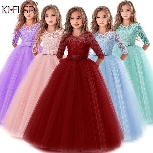 Children Princess Girls Party Wear Kids Christmas Dress Girl's Birthday Dress Baby Girl Wedding Banquet Clothes 3-14 years GlowCart