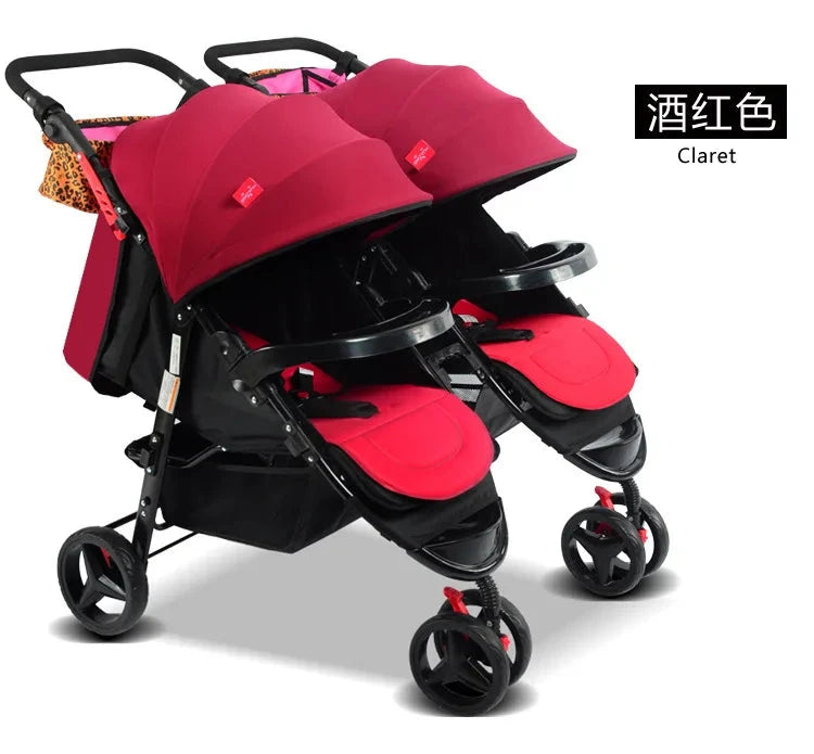 2025 Twin Baby Stroller Separable and Combinable, Foldable Stroller Enlarged and Widened, High-view Baby Stroller GlowCart