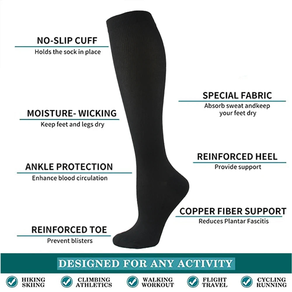 Varicose Veins Compression Socks Fit For Golf Rugby Running GlowCart