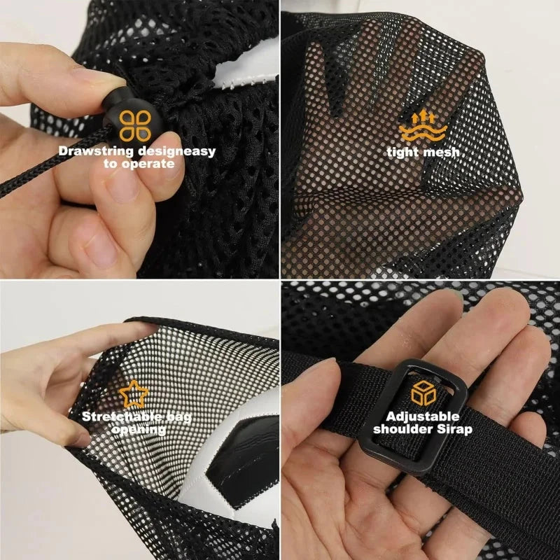 Camping Hiking Travel Drawstring Backpack Mesh Bag Portable GlowCart