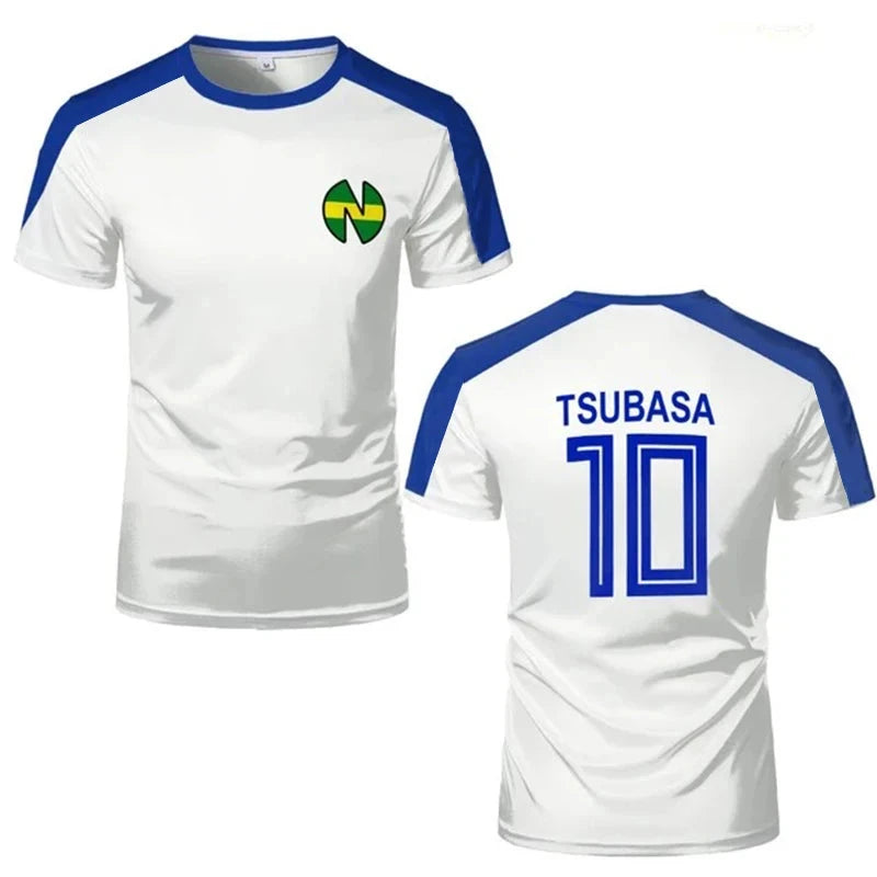 Sports T-shirts For Men Captain Tsubasa Anime Jersey Cosplay GlowCart