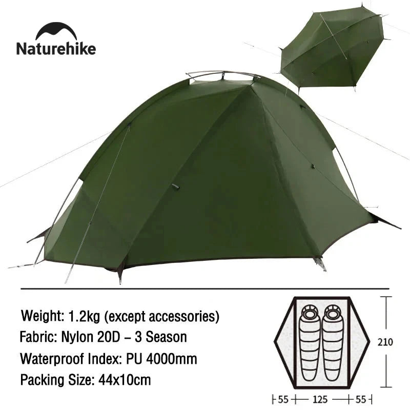 Naturehike Tagar Ultralight Hiking Tent Outdoor Summer GlowCart