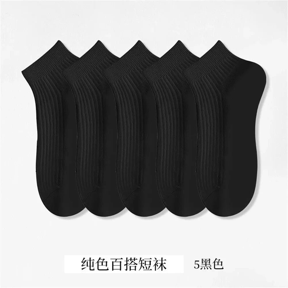5 Pairs/Pack Ankle Socks Women 100% Cotton Invisible GlowCart