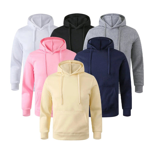 Men's and Women's Warm Sweatshirt Casual Solid Color GlowCart