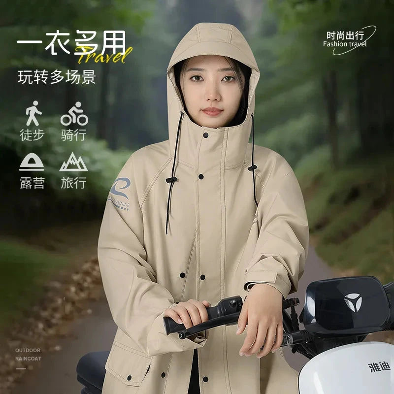 Women's Raincoat Fashionable Full-body Rainproof Men's Adult GlowCart