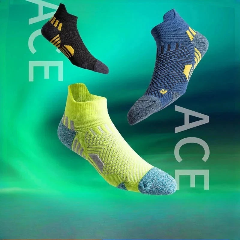 3/1Pairs Sport Compression Ankle Socks Men Women Professional Low Cut Fitness Marathon Running Outdoor Deodorant Breathable Sox GlowCart