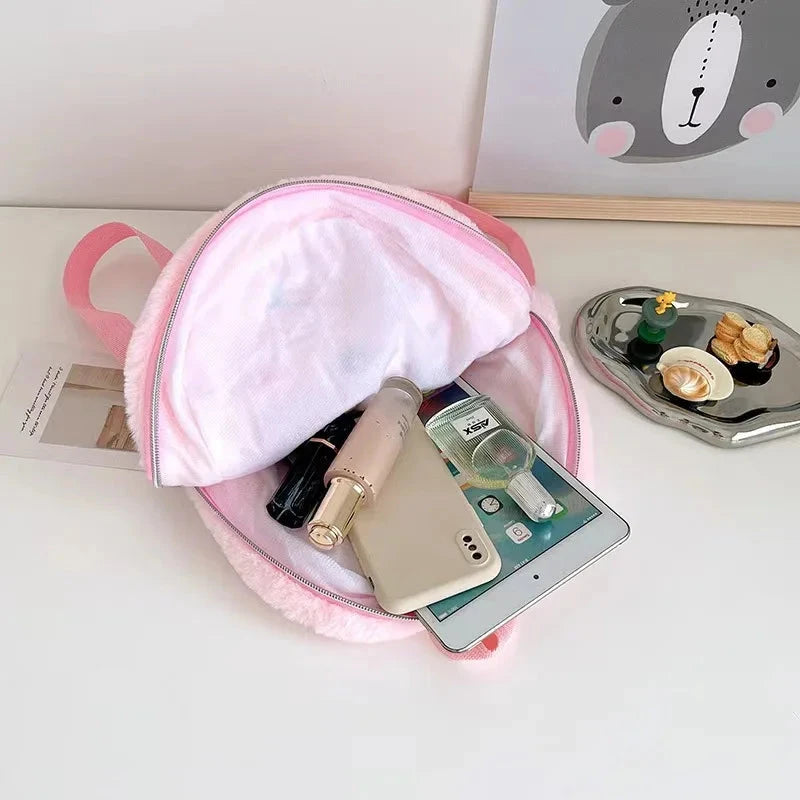 Kids Backpack Kids School Bag Fashion Large Capacity Children Girls Unicorn Plush Tie-Dye Bag Mochila GlowCart