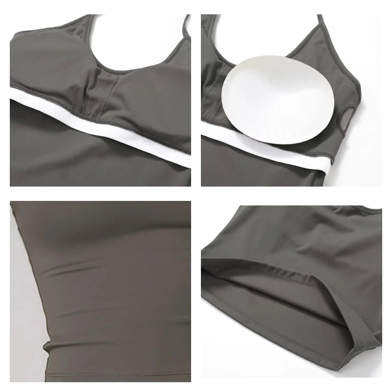 Hearuisavy Shockproof Yoga Vest Running Gym Tank Top Women Fitness Quick-Dry Workout Vest Female Sports Sleeveless Top Women GlowCart