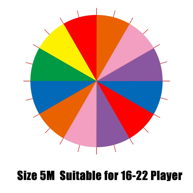 Outdoor Children Games Kids Play Rainbow Parachute Toy 2M 3M 5M Cooperative Teamwork Activities Party Carnival Fun Favors GlowCart