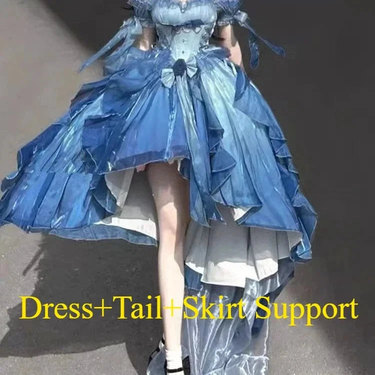 Dophee Original Lolita Trailing Puffy Dress Women Short GlowCart