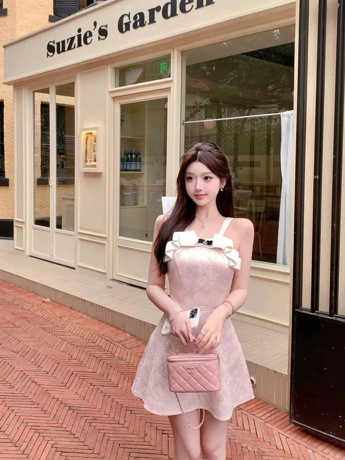 Kimotimo Sweet Jacquard Halter Birthday Dress Women Summer GlowCart