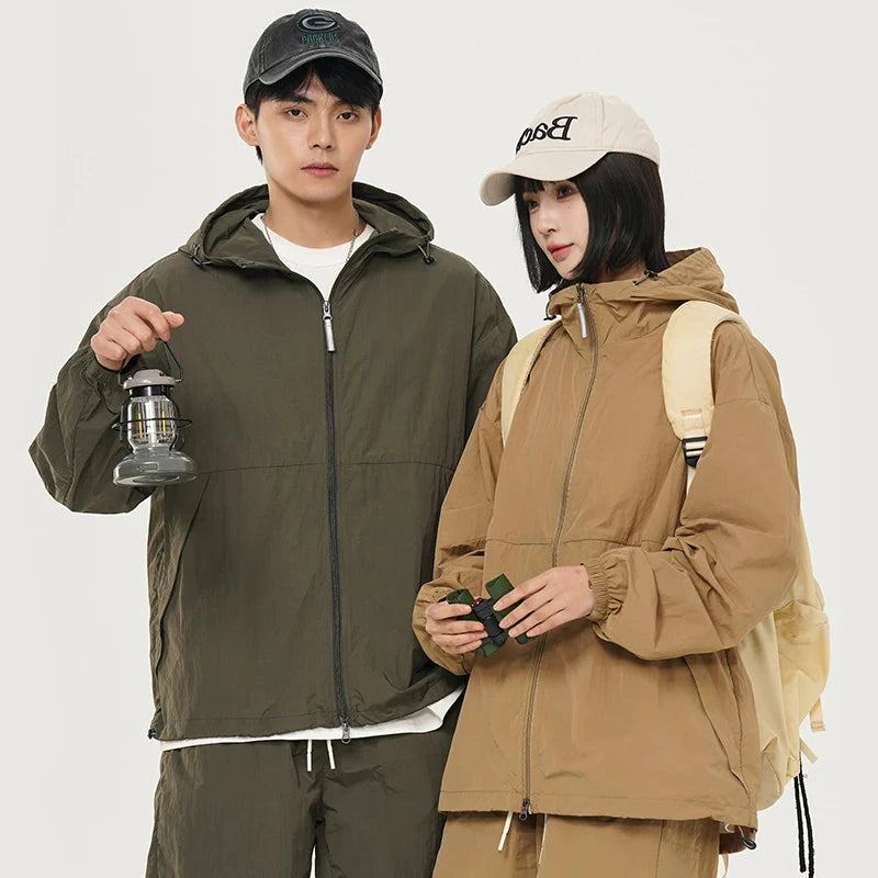 Men Hiking Jackets Waterproof Sun-Protective Coats Summer GlowCart