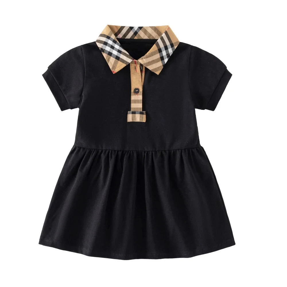 Baby Girl Princess Dress Cotton Baby Girl Dress Plaid GlowCart