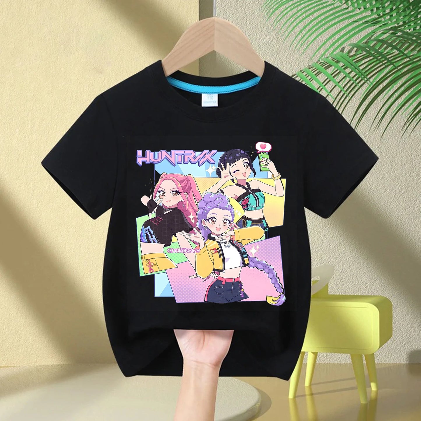 2025 Hot Movie Soft Cotton Baby Girls T Shirt Children's Clothing KPop Demon Hunters Fans Gifts Kids Clothes Fashion Casual Tops GlowCart