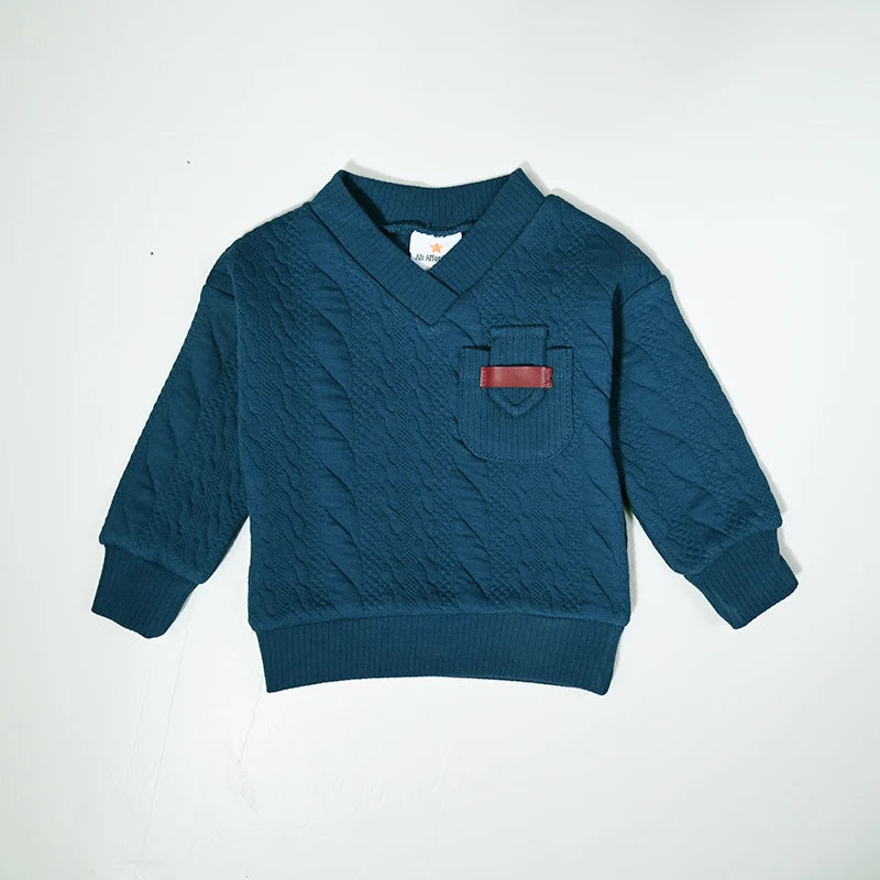 AA-Family matching clothing cable knit set boys and girls cotton and spandex set top pantsand baby romper embroidery for winter GlowCart