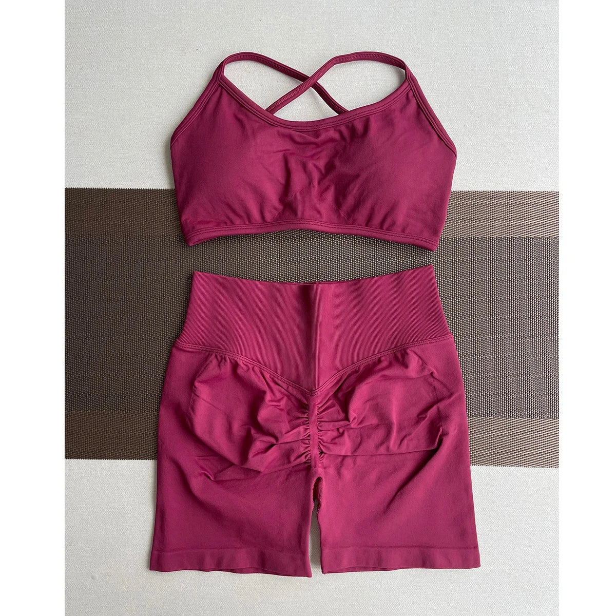 TKITK Shorts Pro Solid Seamless Half Pants Women Soft  Fitness Outfits Yoga Pants Gym Running Bike Wear GlowCart