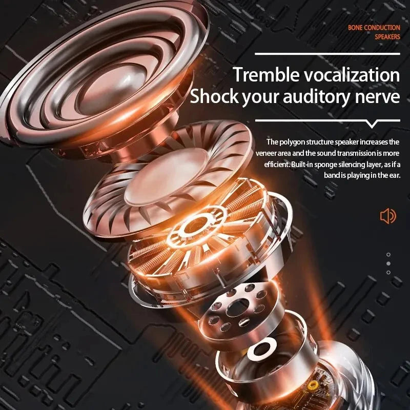 K69 Bone Conduction Earphones Bluetooth Hifi Music GlowCart