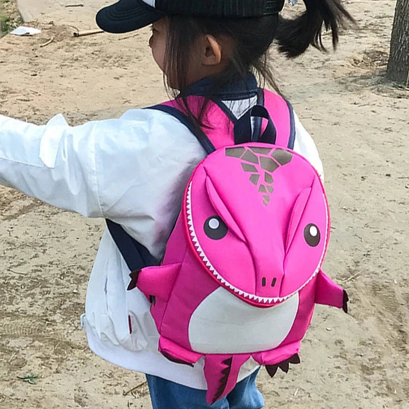 New Cartoon Dinosaur Baby School Bag Girl Kindergarten Oxford Cloth SchoolBag Boy Waterproof Child Animal Backpack Travel Bag GlowCart