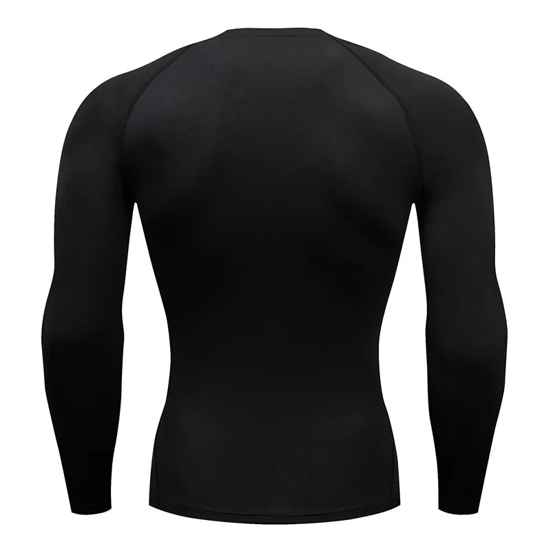 Men Running Compression T-shirt Long sleeves Sport Tees Gym Fitness Sweatshirt Male Jogging Tracksuit Homme Athletic Shirt Tops GlowCart