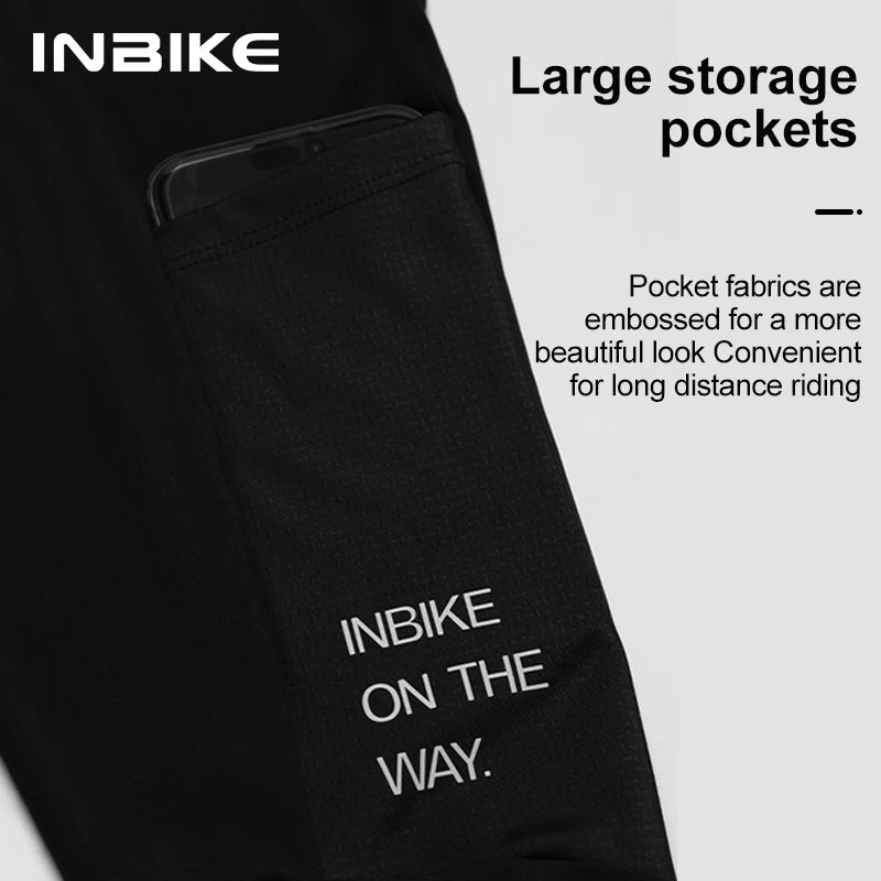 INBIKE Winter Cycling Bib Pants Thermal Fleece Men's MTB Cycling Clothing 3D Padded Cold Weather Bike Bib Tights Legging Clothes GlowCart
