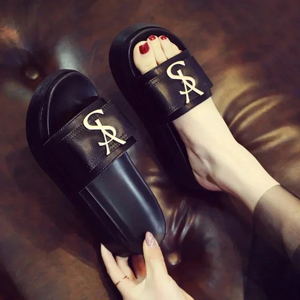 Slippers Luxury Shoes Women Platform Design Slides Fashion GlowCart