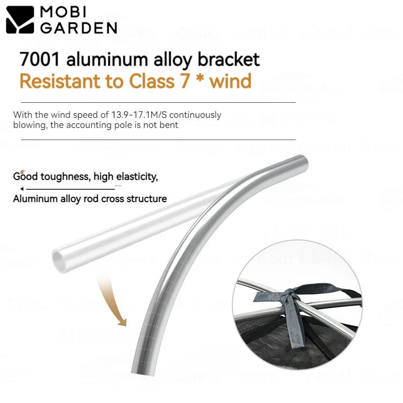 MOBI GARDEN Camping Hiking Tent 2-4 Person Portable GlowCart