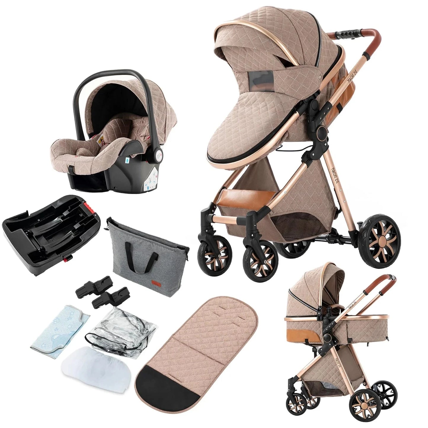 Baby stroller baby newborn items  poussette bebe 3 en 1 baby accessories baby cart baby carriage Light stroller stroller for bab GlowCart