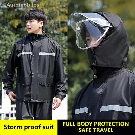 Men's and Women's Outdoor Motorcycle Riding Rain Suit - GlowCart