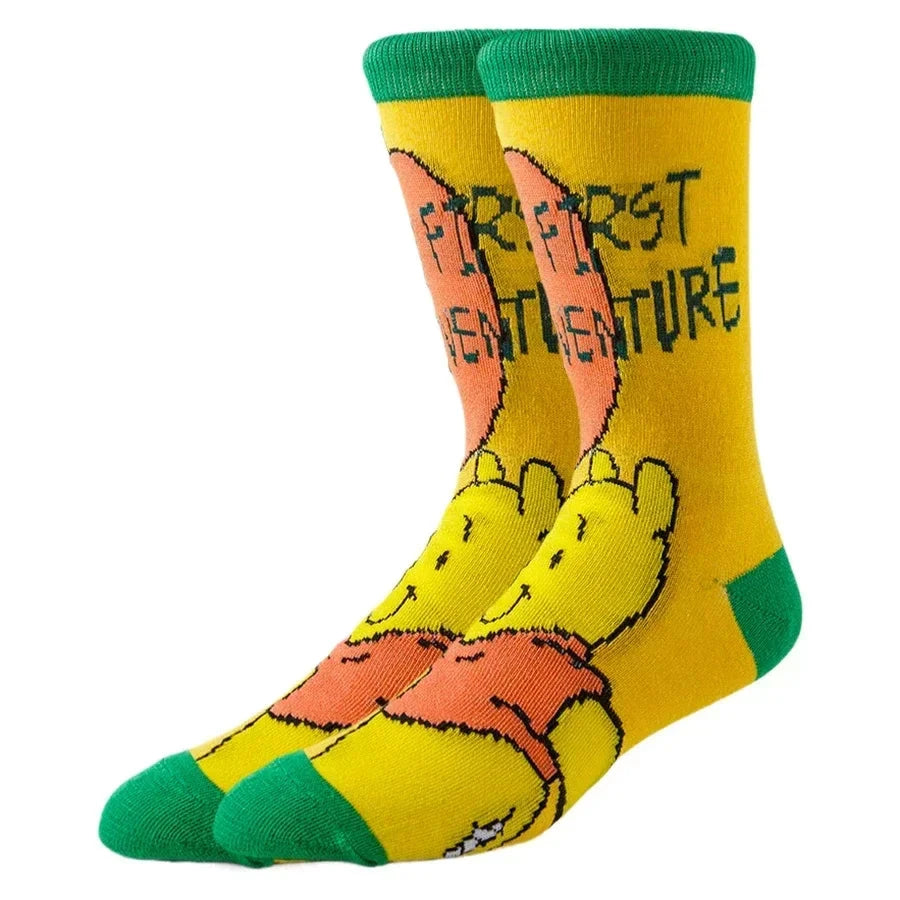 6pairs Random Color Potdemiel Disney Cartoon Anime Socks Hip GlowCart