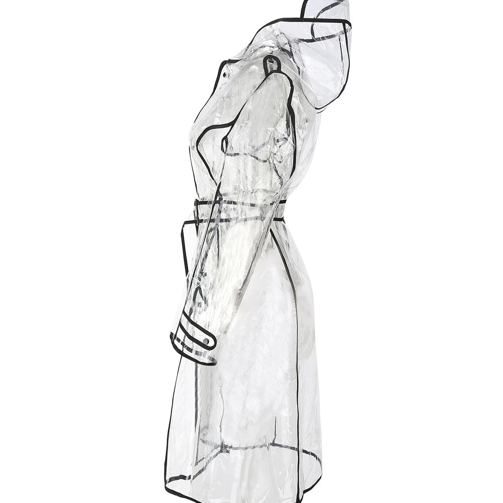 Rain Coat Transparent Raincoat Waterproof Cheer Jacket Clear GlowCart