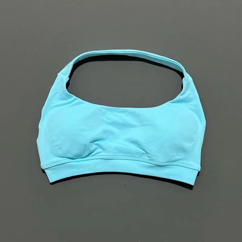 HISTELLO Impact Sports Bra Women Seamless Halter Clothes Push-up Vest Brassiere Gym Top Backless Yoga Workout Running Underwear GlowCart